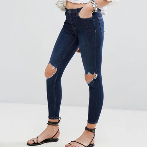 free people jeans busted knee